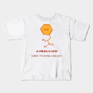 A-Mean-O-Acid Chemistry Joke Kids T-Shirt